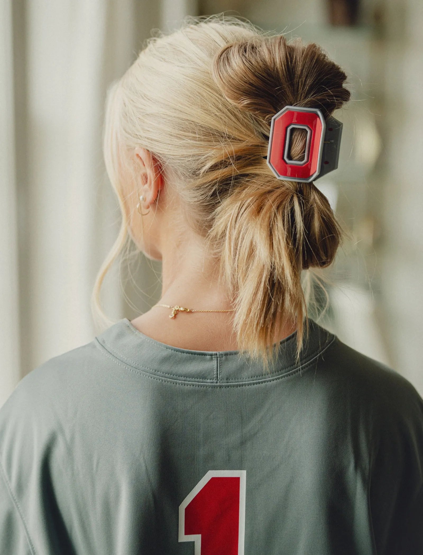 OSU® Block O Logo Claw in Scarlet and Gray | FiZZY U Collegiate