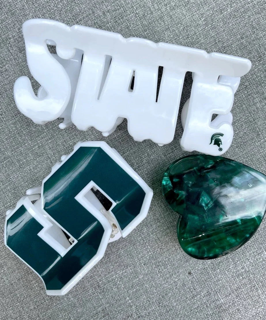 Michigan State® Block S Logo Claw - Fizzy