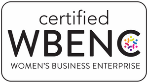 Certified WBENC Women's Business Enterprise logo with colorful circular design to show that FiZZY is certified WBENC