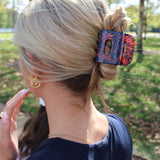 Tailgate 2x2 Navy + Orange Wild Stripes